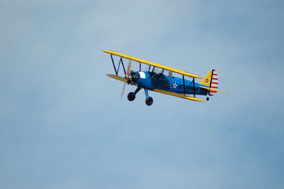 Stearmen de Rolando Cabezn pilotado por Giovanni Rovere